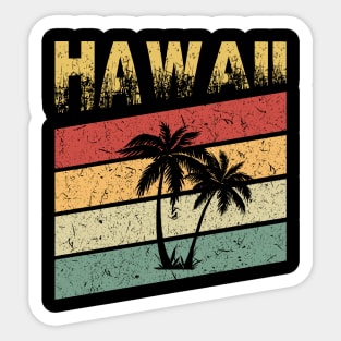 Hawaiian Vintage 80s Palm Trees Sunset Sticker